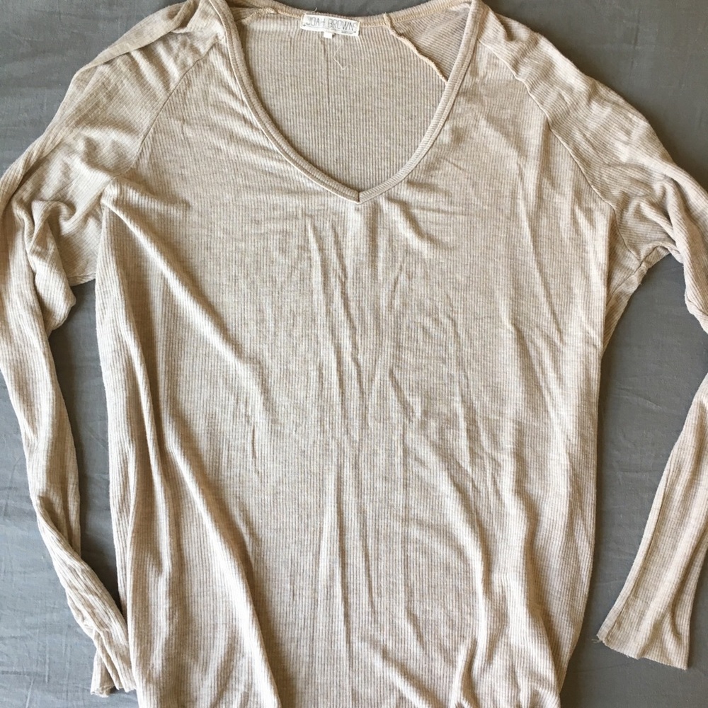 ❤️SOLD❤️Joah brown long sleeve os
